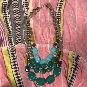Anthropologie Viridian chunky statement necklace